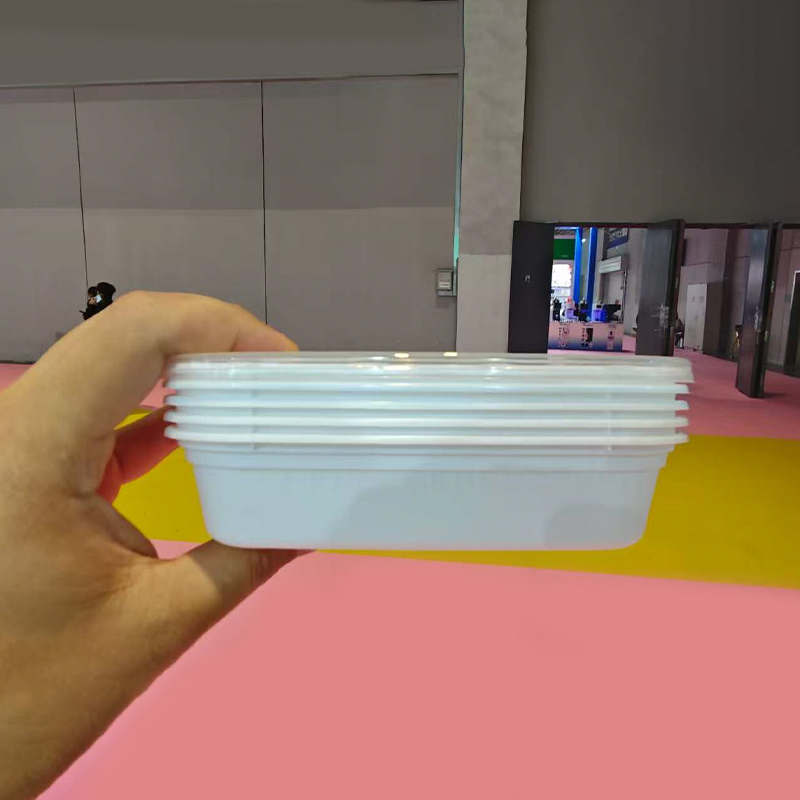Tazón de embalaje de plástico rectangular desechable